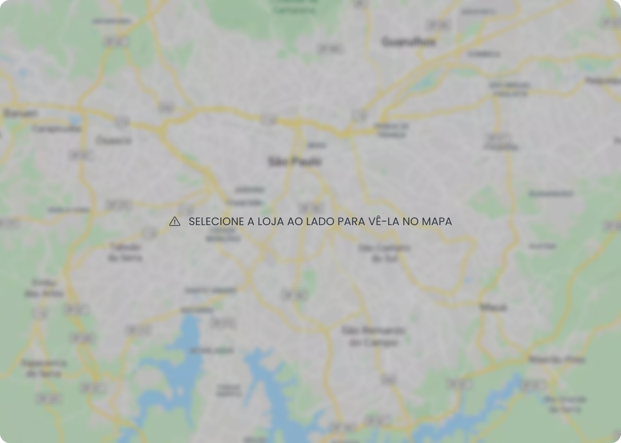 Selecione a loja ao lado para vê-la no mapa